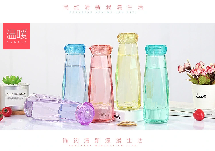 Diamond Glass Advertising Cup Customized Push Small Gift Student Water Cup Logo Water Cup Lovers Cup Portable Cup