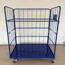 Folding steel insulated roll container,roll cage for logistic