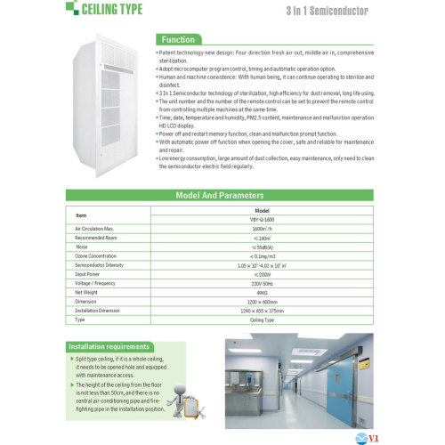 เครื่องฆ่าเชื้อในอากาศด้วยรังสีอัลตราไวโอเลต 245 นาที