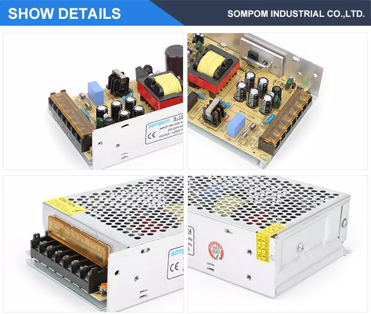 High efficiency open frame unit 24v 120w 5a adjustable switching smps power supply with single constant voltage output