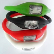 Digital Silicone Wristband Watch Anion Ion Rubber Wrist Watch With Eco-friendly Materials
