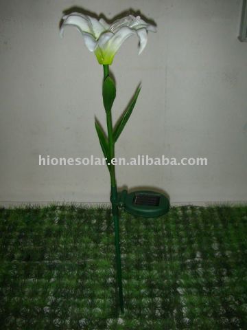 plastic solar lily light