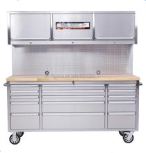 72" workbench with drawers and pegboard