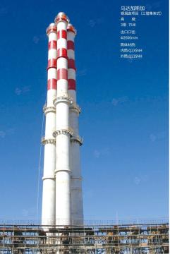 Cluster model steel chimney stack