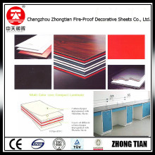 multi color core compact laminate hpl panel Decorative High-Pressure Laminates