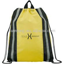 Reflective Stripes Drawstring Bag