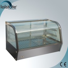Curve Glass Under Bench Heated Display Case