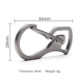 Accesorios al aire libre Titanium Carabiner Keychain para supervivencia