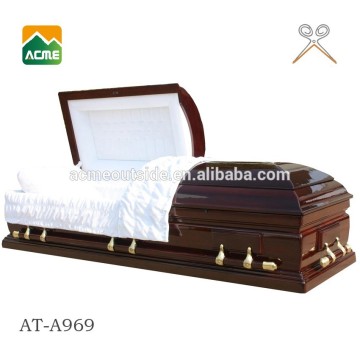 AT-A969 wholesale reasonable price mdf casket coffin