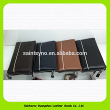 16953 newly top fancy zipper top grain cowhide wallet for men