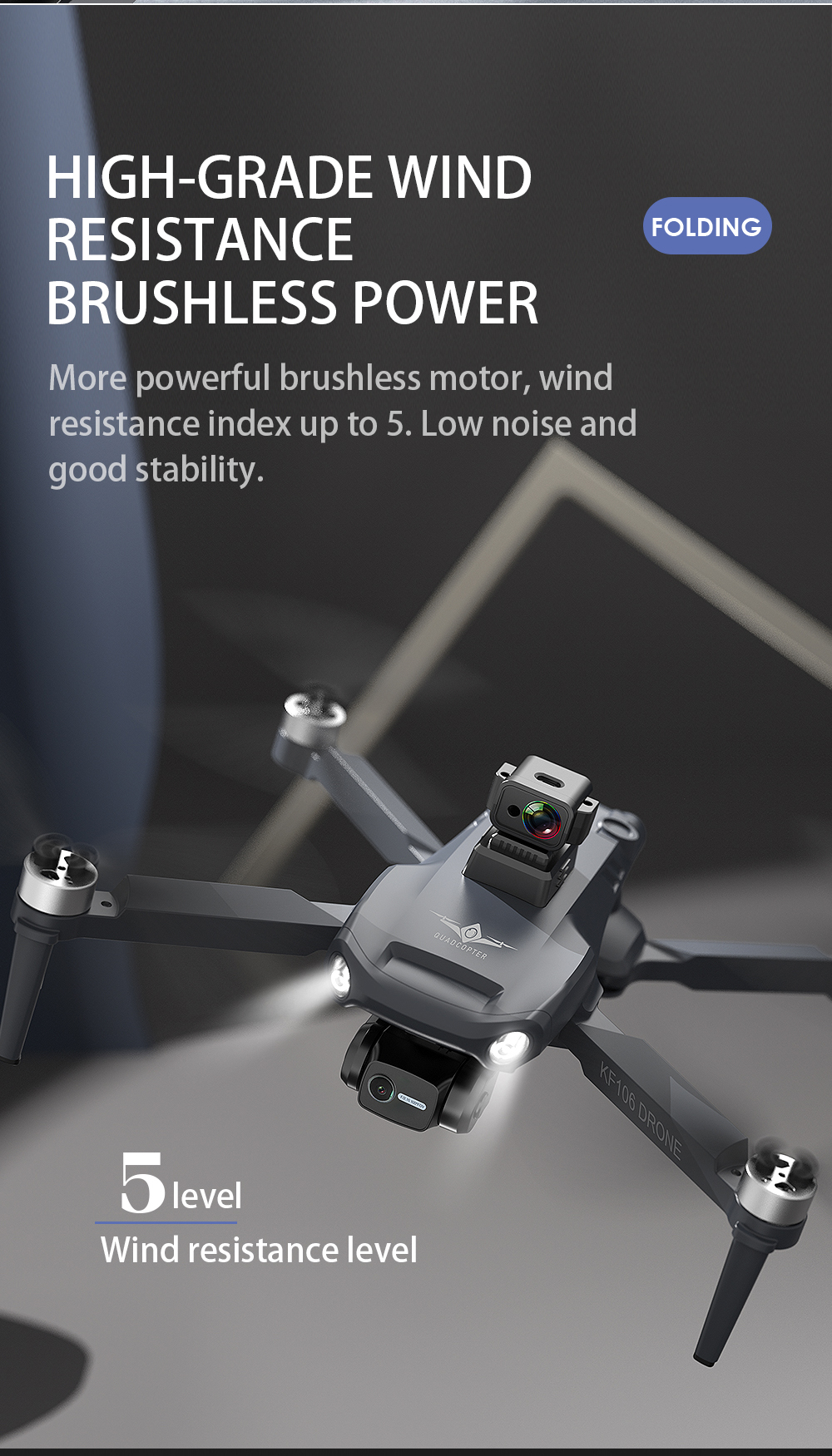 2022 New Drone KF106 MAX 6K HD Dual Camera With GPS Optical Flow Localization Remote Control Aerial Photography Folding Drones