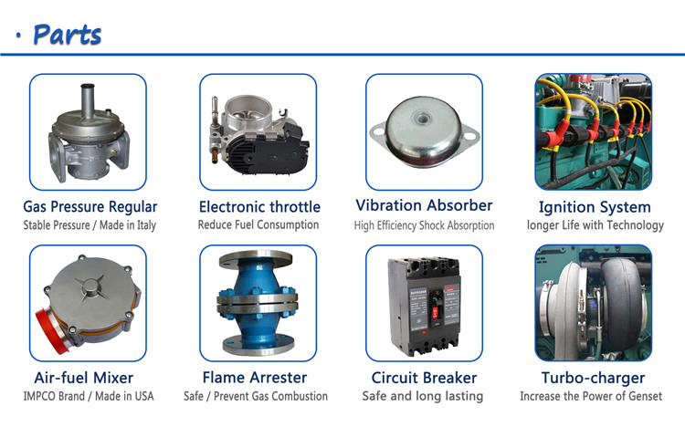 Soundproof 20kW 30kW 120kW 150kW 200kW 250kW methane biogas natural gas lpg electric power generator price