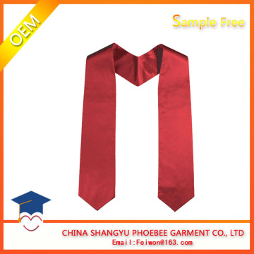 Red Satin Plain Graduation stoles