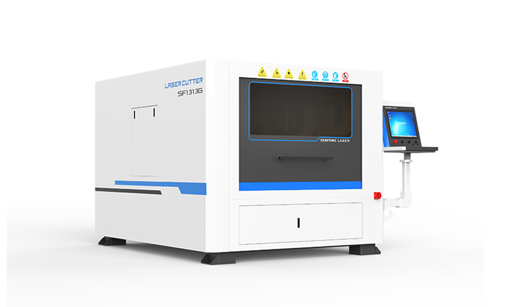 Full protection small metal fiber laser cutting machine price 750w 1000w 1500w SF1313G