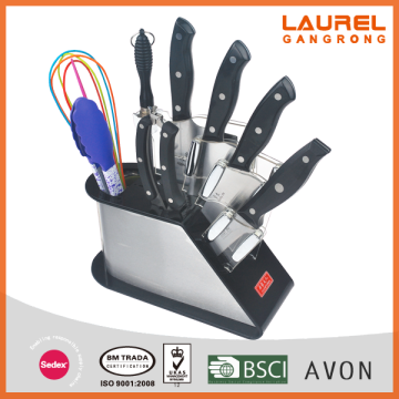 KB-72 knives set With Gift Box- 10pcs kitchen knives set with colorful functional knife block