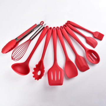 10 piece stainless steel silicone kitchen utensils sets