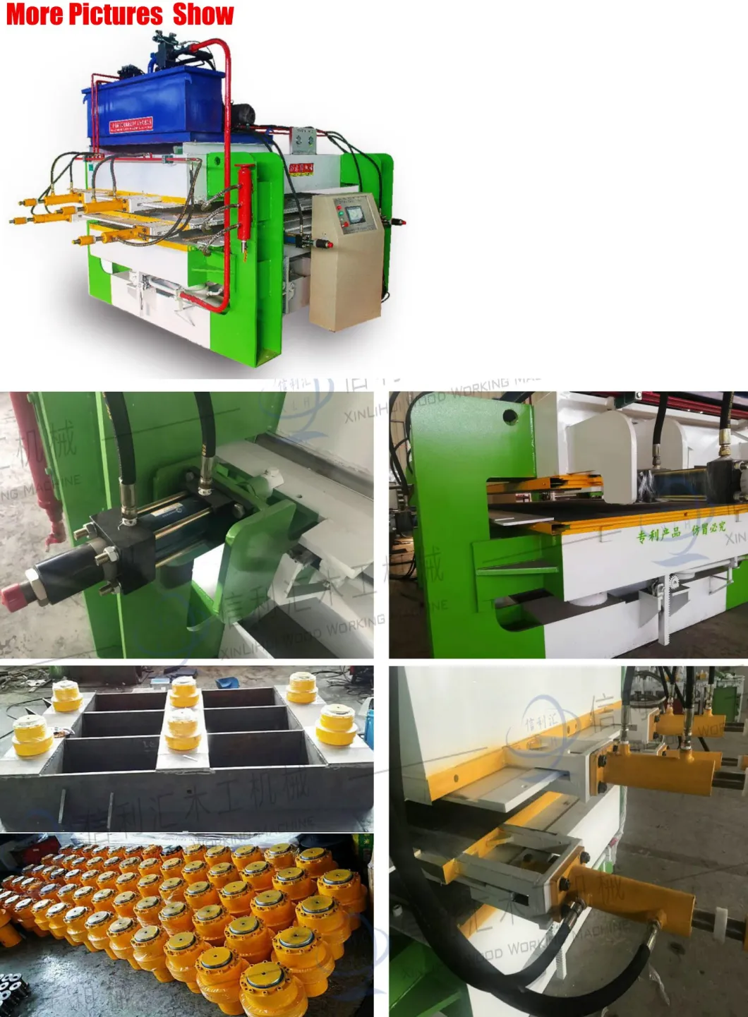 Wood Edge Bonding Finger Joint Board Machine for Door Wood Board Pneumatic Clamp Composer Jointing Splicing Machine