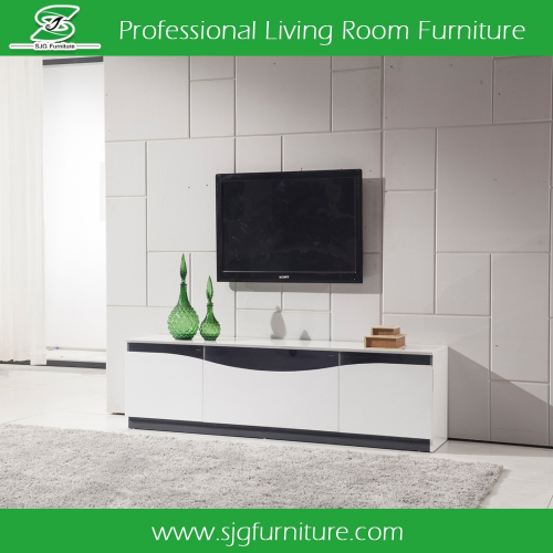 White Wash Mdf Living Room Wood Lcd TV Cabinet Design