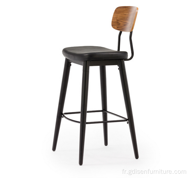 Chaise de tabouret de bar en bois moderne pour meubles