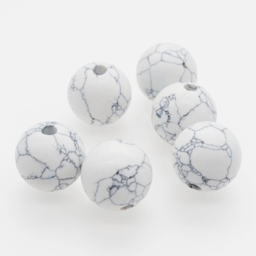 Howlite 8MM Stone Balls Home Decoration Round Crystal Beads