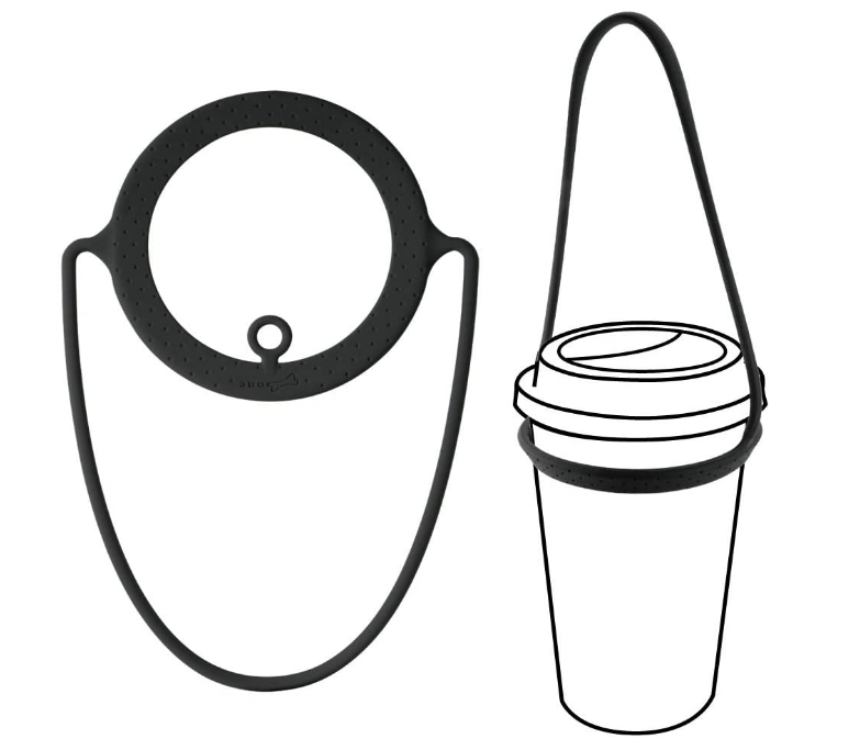 حاملة سيليكون القهوة القابلة لإعادة الاستخدام مع ربطة عنق مقبض