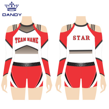 Op maat gemaakte cheerleadling-uniformen met ontwerpprestaties