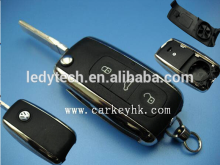 VW car key 3 button flip remote key fob cover blank for vw auto keys