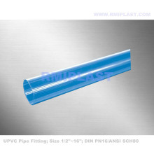 Encaixe de tubulação de PVC transparente