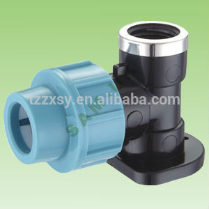 popular ISO9001 blue PP elbow wall plated