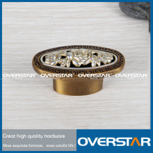 China Antique Flower Pattern Cabinet Hardware Wardrobe Knobs