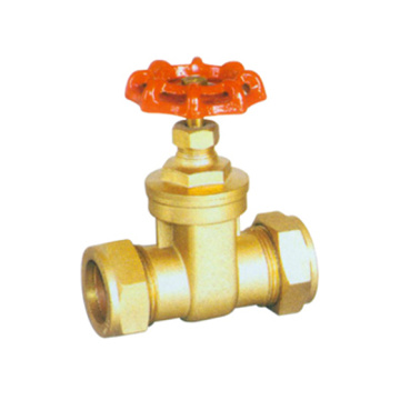 Brass compression gate valves