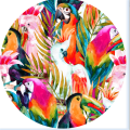 Serviette de plage ronde en gros Flamingo