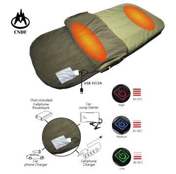 Detachable Graphene USB Heat Camp Bed Sleeping Bag - Oxford Fleece