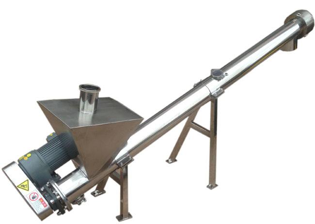 flexible small auger conveyor with hopper for powder/grain/sand