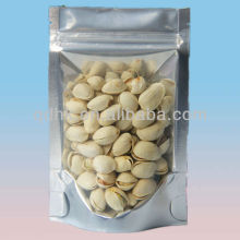 stand up pistachio nuts clear ziplock plastic pouch bag