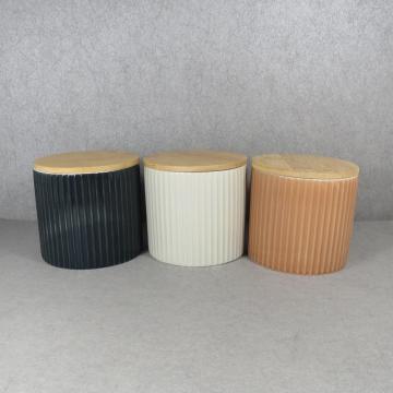 Embossed Ceramic Storage Jars