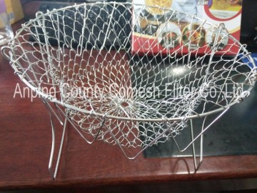 201 Stainless Steel Wire Mesh Chef Frying Basket