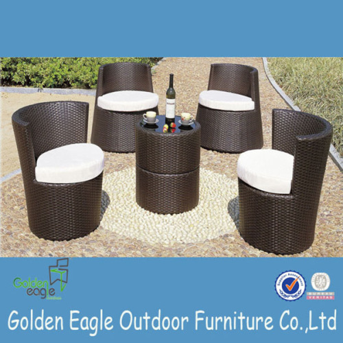 High Back Usado Dubai Ratan Patio Dining Set