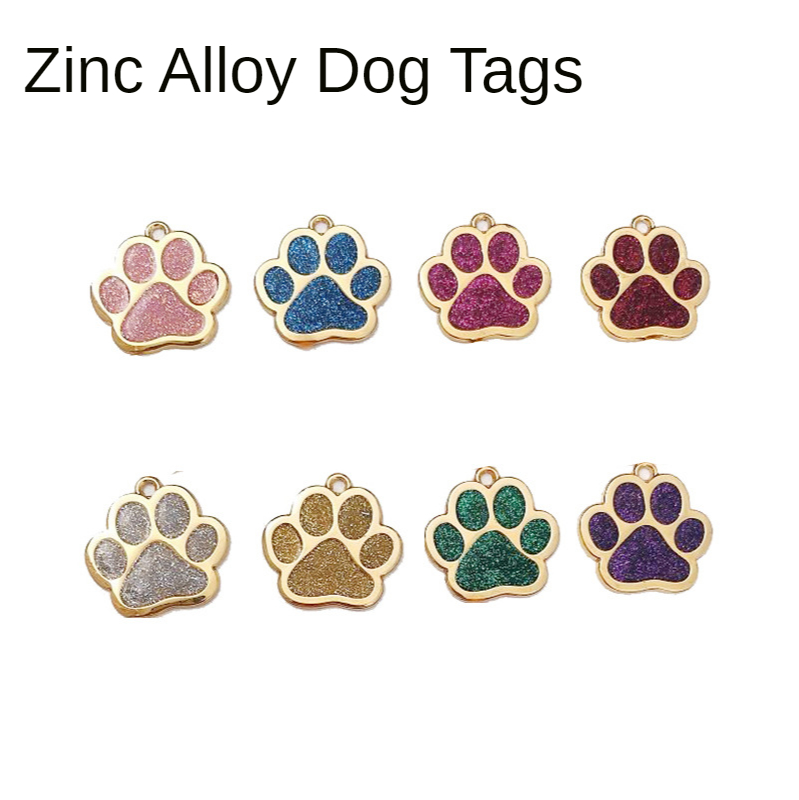 Amazon New Product Gold Blank Metal Foot Print Dog Tag Wholesale Lettering Custom Logo Advertising Custom