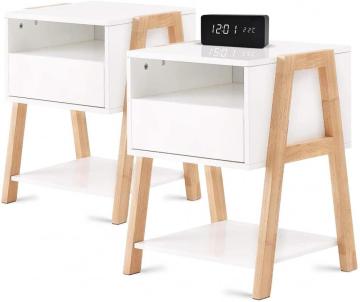 Nightstands Bedroom Set of 2 with Drawer