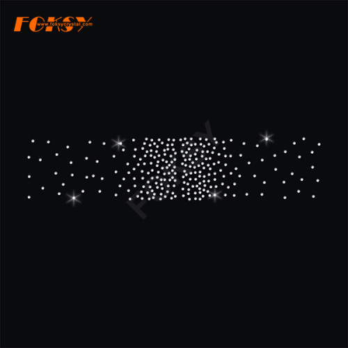 Irregular Gradient Tailless Cheer Bow Hot-fix Rhinestone