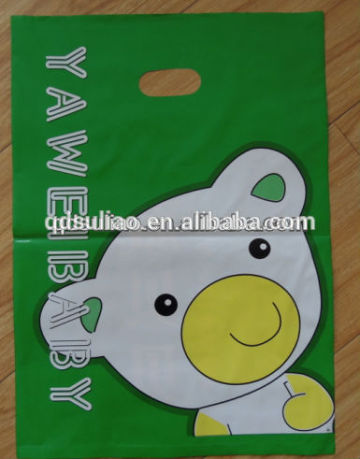 Customized famous brand die cut plastic bag