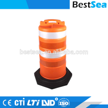 Plastic traffic barrel portable, adjustable barrels drums
