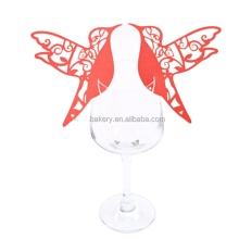Laser Cut Wine Glass Name Place Cards for Party Invitation Decoration