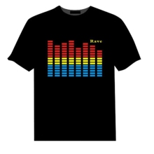 Disco Music Concert LED Flashing Equalizer T-Shirt