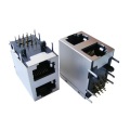 Wejście RJ45 Jack Side Entry ekranowane 2x1P bez EMI