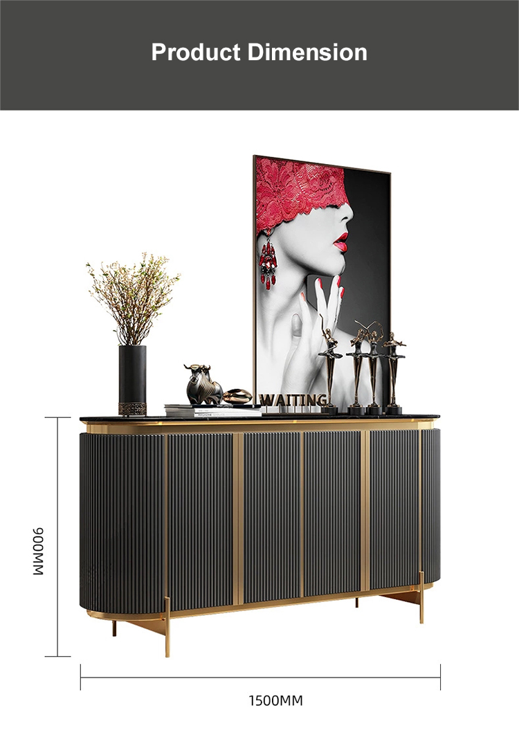 Hot sale factory direct sideboard gold buffet modern luxury console table for dining room furniture ready to ship