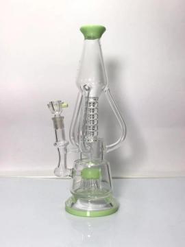Pretty Double Chamber Jellyfish Perc glass bong