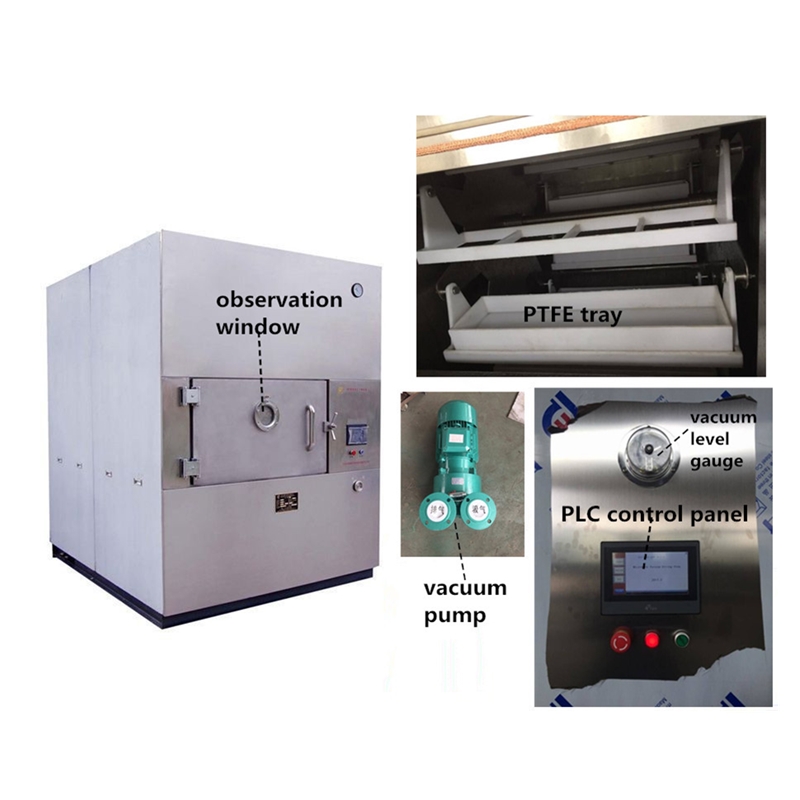 Microwave vacuum dryer dehydrator drying machine