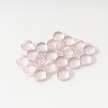 Starlight Pink Crystal Round Flat Bottom Plain Surface